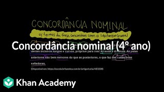 Concordância nominal 4º ano [upl. by Notsuj482]