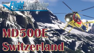 Swiss MD500 Helicopter in MSFS [upl. by Enytnoel681]