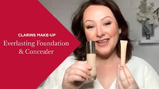 Clarins MakeUp NEW Everlasting Foundation amp Concealer [upl. by Cooley780]