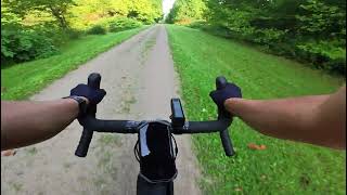 Riding toward Weirton from start of unpaved section of Panhandle Trail in West Virginia [upl. by Hilaire]