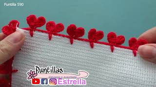 Puntilla de corazones ♥️ no 590 [upl. by Enaj]