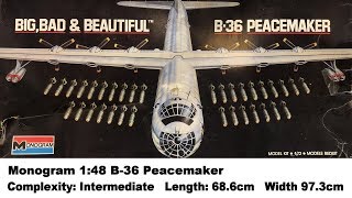 Large Scale Monogram 172 Convair B36 Peacemaker Kit Review [upl. by Aneez]