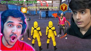 ajju bhai and Amit Bhai free fire lone wolf challenge noob prank and on internet prank freefire [upl. by Darelle]