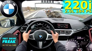 2023 BMW 220i Coupe G42 184 PS TOP SPEED AUTOBAHN DRIVE POV [upl. by Lang]