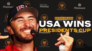 2024 Presidents Cup Biggest Takeaways Hilarious US Press Conference Moments [upl. by Phelia525]