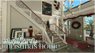 Bloxburg  Modern Christmas Family Home  Roblox  House Build [upl. by Tehr530]