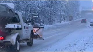 Snow continues to pile up in Worcester [upl. by Schinica]