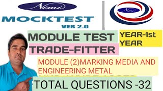 NIMI MOCK TEST VER 20FITTERYEAR1MODULE 2MARKING MEDIA AND ENGINEERING METAL ITI FITTER AIM [upl. by Ahseem]