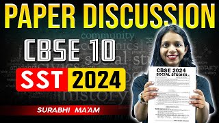 Class 10 SST Question Paper Discussion amp Analysis with Solutions 🔥 CBSE Board Exam 2024 ✅ [upl. by Aidahs]