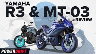 2023 Yamaha R3 and MT03 Launched at Rs 464900 and Rs 459900  PowerDrift [upl. by Adila511]