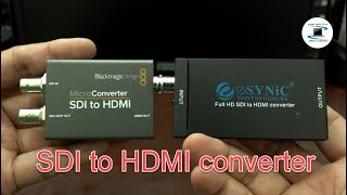 How to use SDI to HDMI converter  Blackmagicdesign and eSYNiC [upl. by Ahsropal]