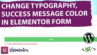 How to Change Typography Messages Font Color in Elementor Pro Form in WordPress  Success  Error [upl. by Ahsienak]