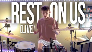 REST ON US LIVE  Brandon Lake  DRUM COVER  TUTORIAL [upl. by Atinaej511]