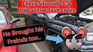 2017 Chevy Silverado 53L  p0102 p0097 p00c7 p00f4 p0113 p2227 amp p2228 No MAF signal [upl. by Anig775]