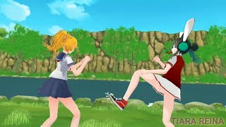 MMD Fight  Tiara Reina vs Raibaru Fumetsu [upl. by Teena310]