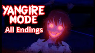 Saiko No Sutoka  Yangire mode ALL ENDINGS GAMEPLAY  Horror Gameplay [upl. by Pickard]