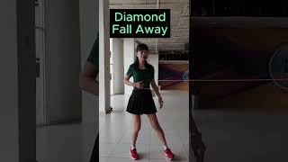 Diamond Fall Away Line Dance Step Tutorial 51023 [upl. by Yolane]