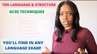 10 Language amp Structure Techniques Youll Find In ANY GCSE English Language Exam AO2 Marks [upl. by Racklin415]