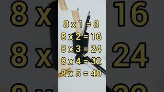 8 times tables song  shorts viral multiplication maths [upl. by Annawoj55]