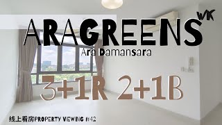 AraGreens Residences Ara Damansara  1500sf 31R 21B  LONG TAKE 一镜到底 【线上看房 PROPERTY VIEWING 49】 [upl. by Amikan970]