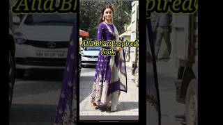 Alia Bhatt inspired ethnic wear  Alia Bhatt looks  Alia Bhatt suit anarkali pics shorts viral [upl. by Sueddaht]