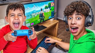 my Little Brother CONTROLS my Fortnite Game 😡 [upl. by Nuri453]