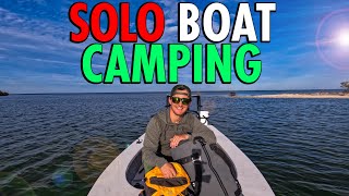 Solo Boat Camping and Fishing Remote Florida Islands [upl. by Grosz887]