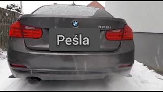 tlumik przelotowy wydech BMW F30 328i PEŚLA [upl. by Ialda]