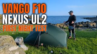 337 Vango F10 NEXUS UL2 Tent  First Night Test Solo Camping On The Coast [upl. by Oicnerual250]