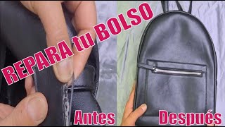 Cómo REPARAR tu BOLSO en CUERO SINTÉTICOVINILOECOCUERO y dejarlo como NUEVO [upl. by Lagiba636]