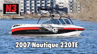 2007 Super Air Nautique 220 TE  Onyx BlackPatriot Red  On Water  N3 Boatworks [upl. by Narra332]