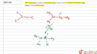 When isopentane is subject to monochlorination What will be the number [upl. by Sessler]