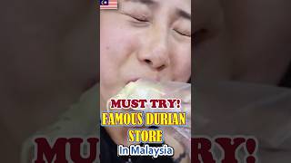 Must Try The Most Famous Durian Store in Malaysia  Learn Malay Food Words shorts [upl. by Nythsa]