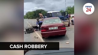 WATCH  CIT heist in North West Police hunting group who bombed robbed cash van [upl. by Eked]