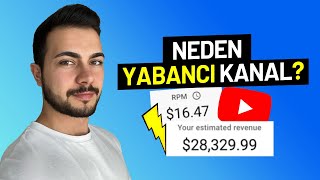 YABANCI YOUTUBE KANALLARI NE KADAR KAZANIYOR  YABANCI KANAL NASIL AÇILIR [upl. by Onida]