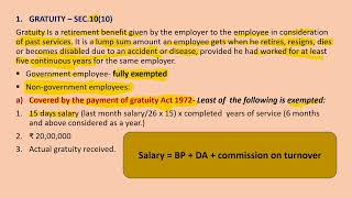 income tax salary retainment benefits pension commuted value pension gratuity [upl. by Nema]