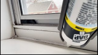 DIY remove and reapply caulk on storm windows ASMR [upl. by Lillith482]