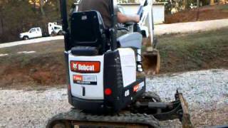 Bobcat MiniExcavator Trailer Unloading Test Fail [upl. by Culver386]