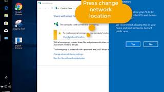 Change a Network Location using HomeGroup Windwos 10 [upl. by Biddick]