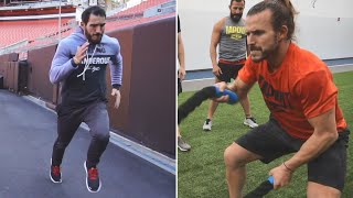 Johnny Gargano and Adam Cole train for NXT Title Match [upl. by Anirtik256]