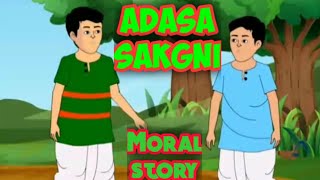 Cartoon video  Adasa sakgni  Garo cartoon  moral story [upl. by Tera]