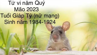 Xem tử vi năm Quý Mão 2023 Tuổi giáp Tý nữ mạng sinh năm 19841924 [upl. by Astred]