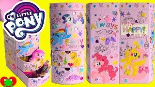 Genie Coloring My Little Pony Treasure Box With MLP Surprises [upl. by Cut10]