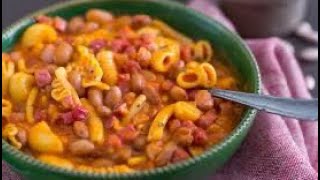 Ricetta del giorno Pasta e fagioli Recipe of the day Pasta and beans Receta del día Pasta y frijoles [upl. by Knight]