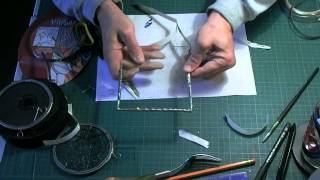 Glass Painting Working With Adhesive Lead Part 2 Making Your Own Rectangular Blank Lightcatcher [upl. by Hairahcaz]