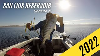 Winter fishing for stripers at San Luis Reservoir in 2022 [upl. by Yelir450]