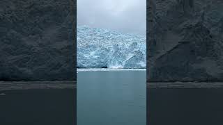 Glacier Calving OMG glacier alaska travel [upl. by Steffen]