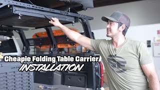 Installation of The Cheapie Folding Table Carrier  upTOP Overland [upl. by Haerle]