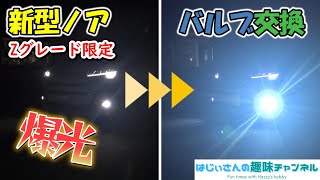 新型ノア フォグランプ交換で驚きの明るさに！！ [upl. by Euf973]