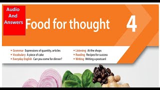 New Headway 5th Edition Pre Intermediate Answers  Student’s Book  Unit 4  Food for thought  4 [upl. by Aicilla]